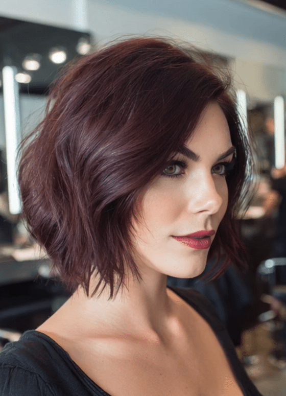 Deep Mulberry Wine Hair