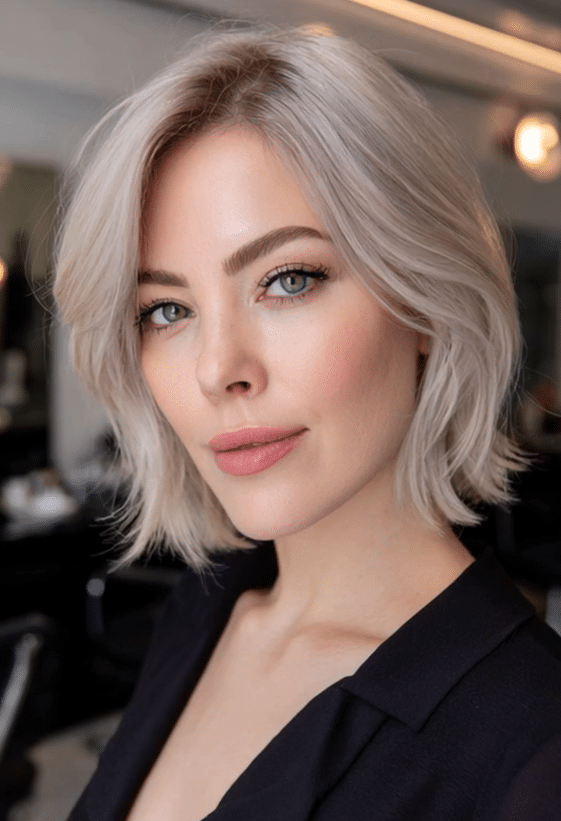 Soft Frosted Silver Blonde Hair