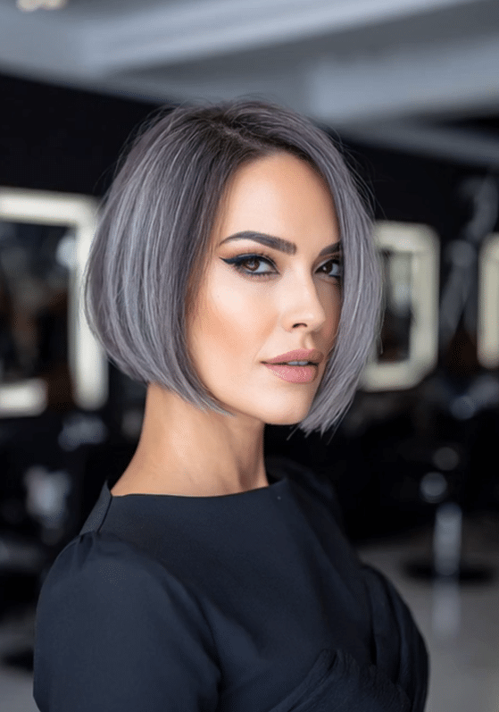 Cool Smoky Lavender Gray Hair
