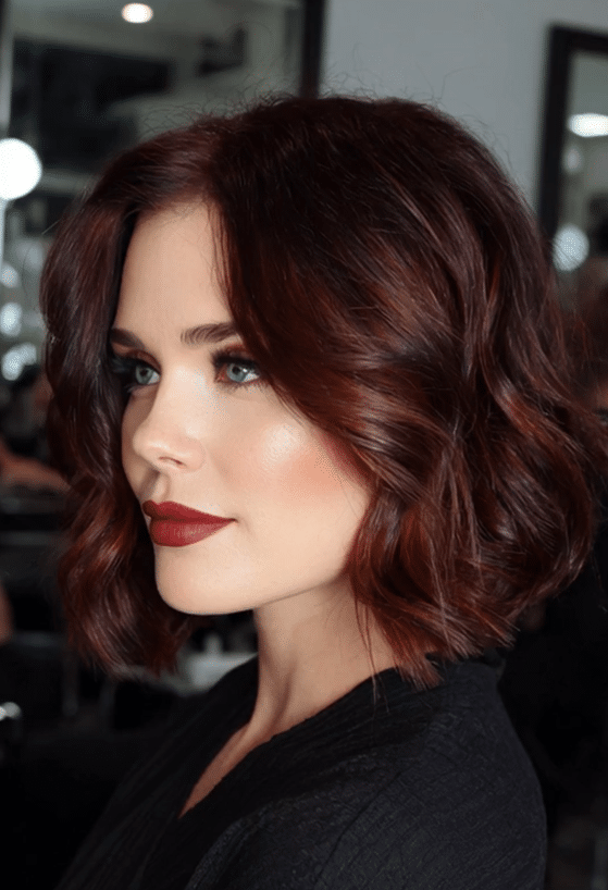 Rich Mahogany Burgundy Hair