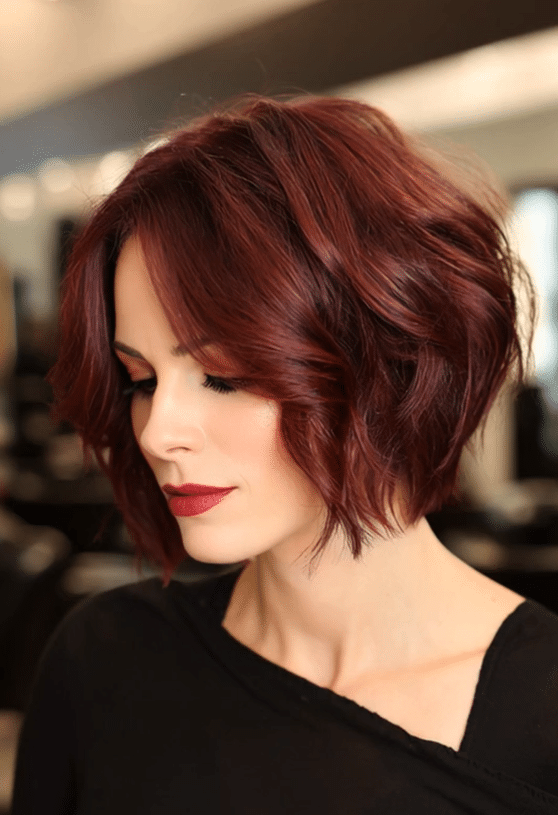 Deep Cherry Merlot Hair