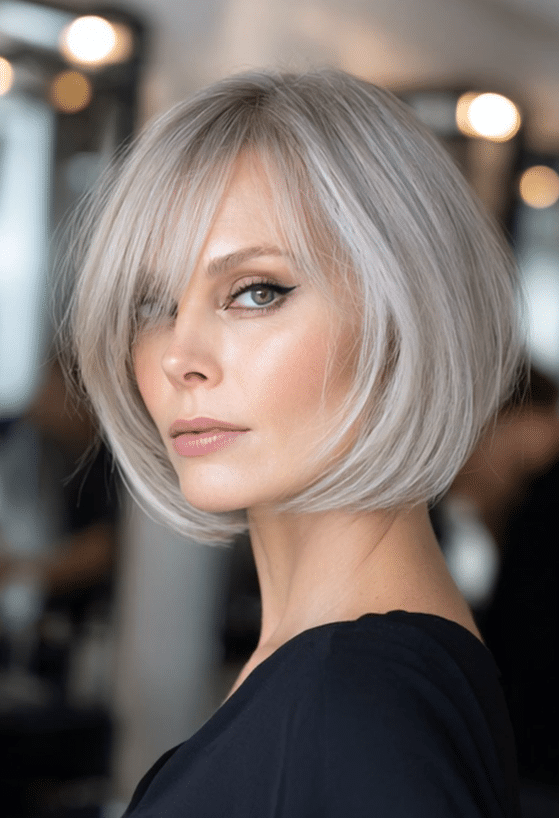 Silvery Champagne Blonde Hair