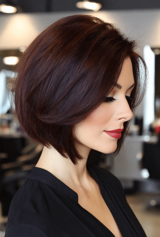Dark Plum Burgundy Hair