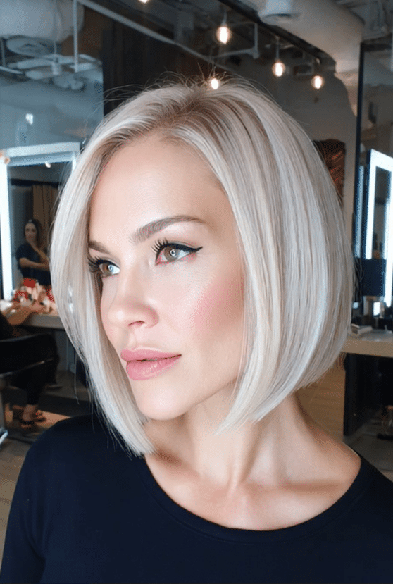 Icy Platinum Blonde Hair