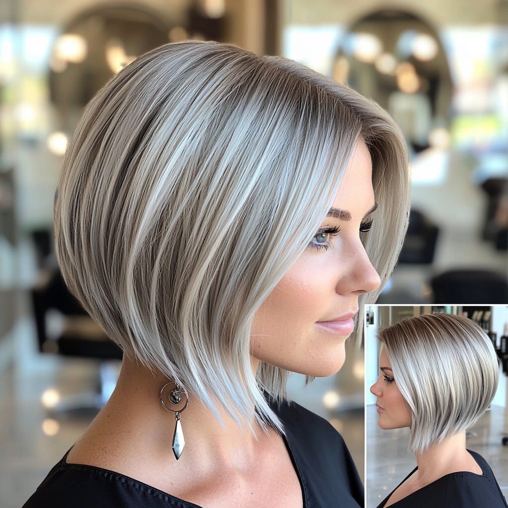 Silver Blonde Bob