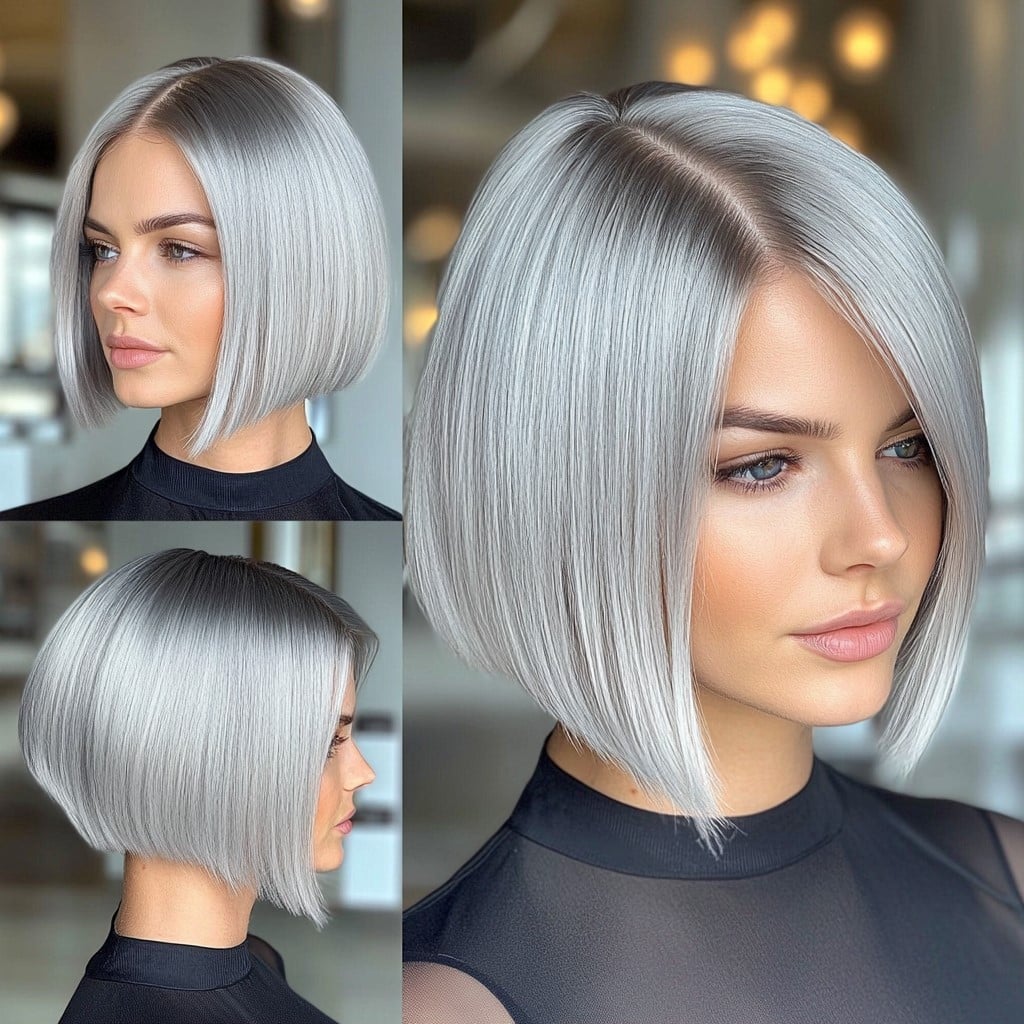 Silver Frost Stacked Bob