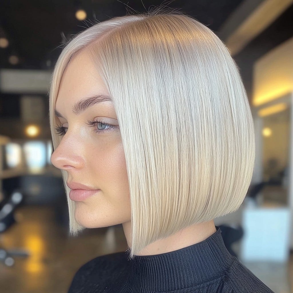 Sleek Pearl Platinum Hair