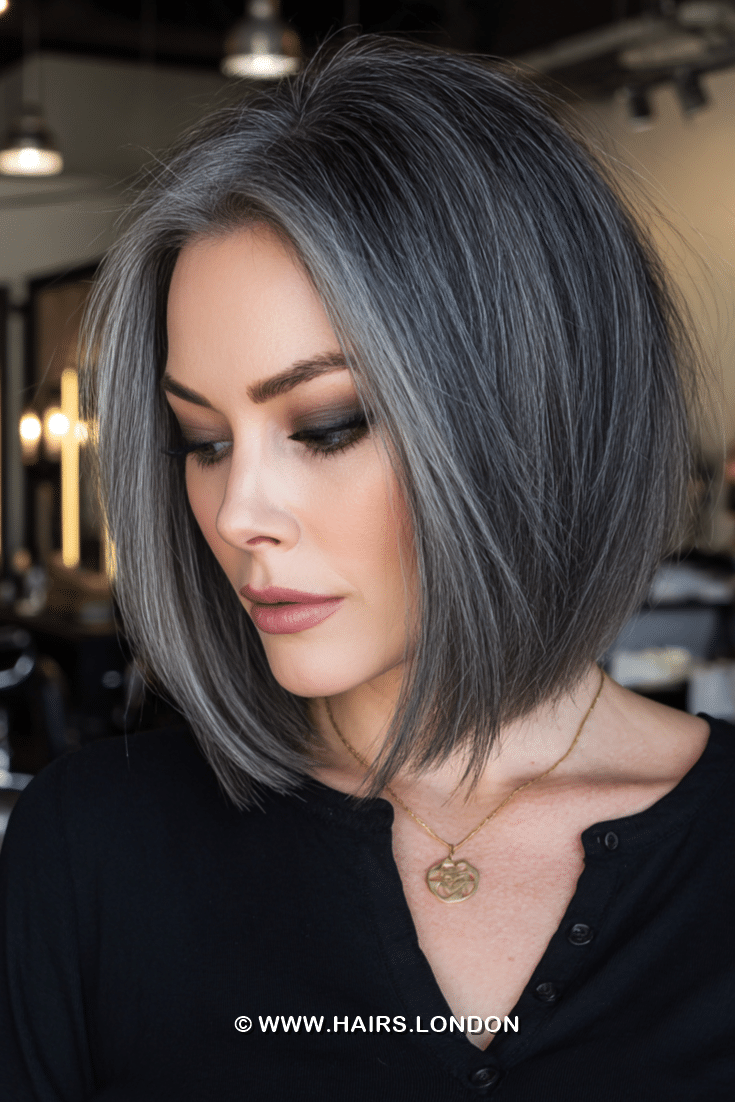 Smoky Charcoal Gray Hair