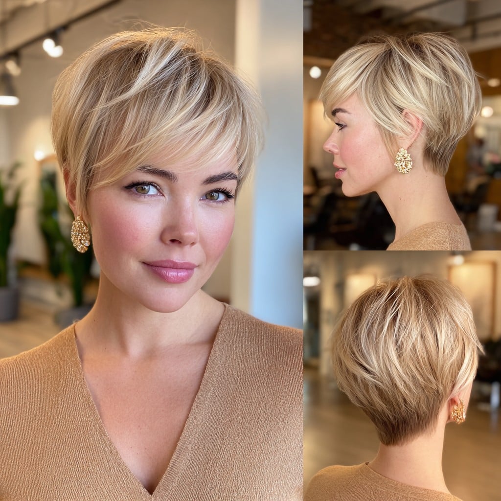 Soft Blonde Pixie Hair