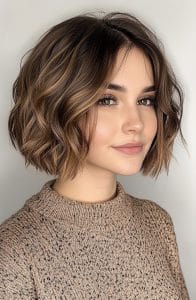 Soft Brunette Balayage Bob Hair
