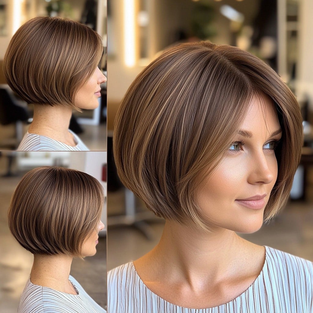 Soft Caramel Bob Hair
