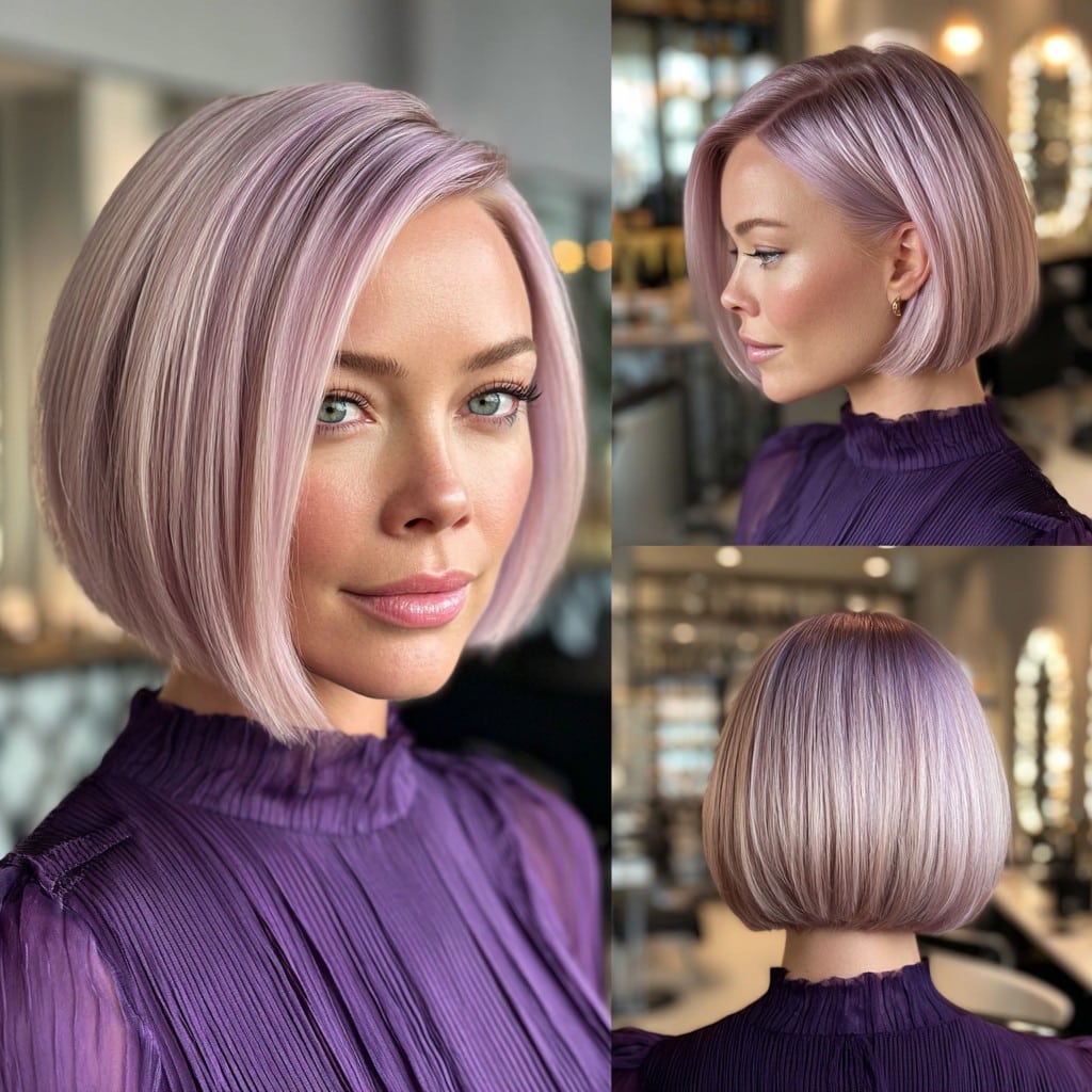Soft Lavender Blonde Hair