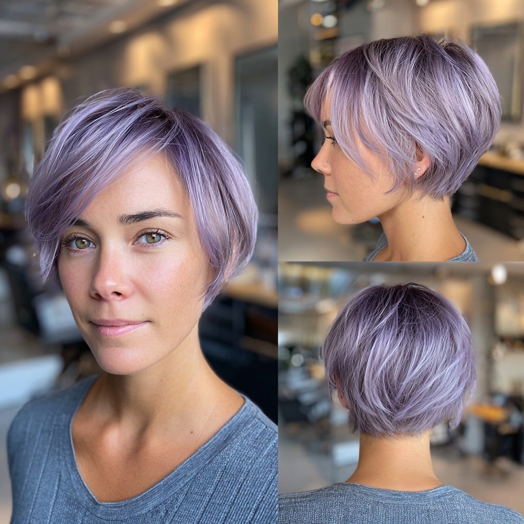 Soft Lavender Pixie Hair