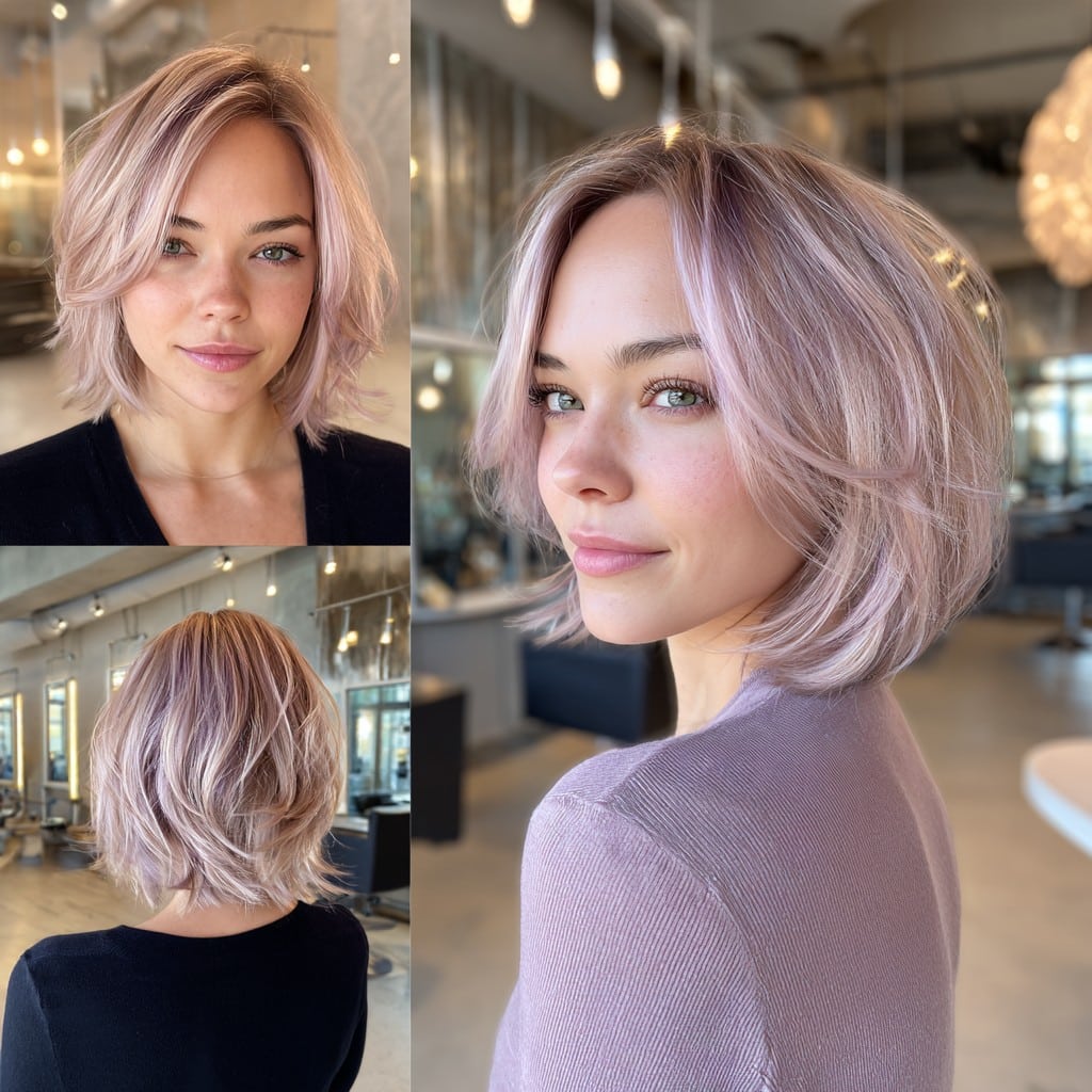 Soft Lilac Blonde Hair