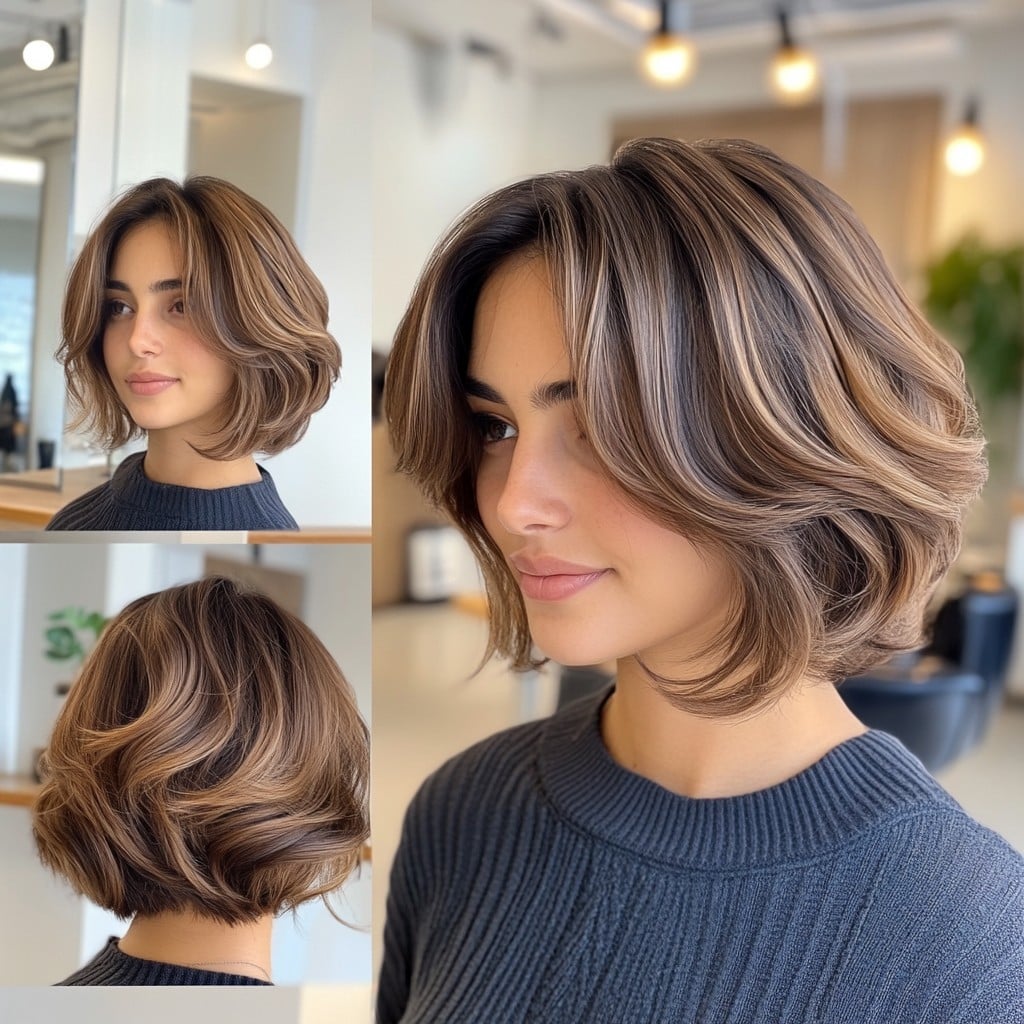 Soft Mocha Brown with Honey Highlights