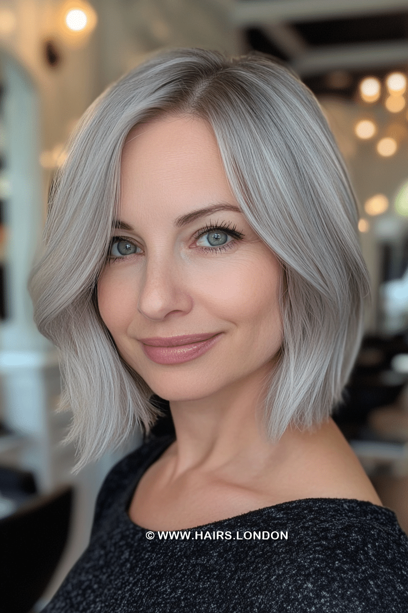 Soft Silver Gray Hair