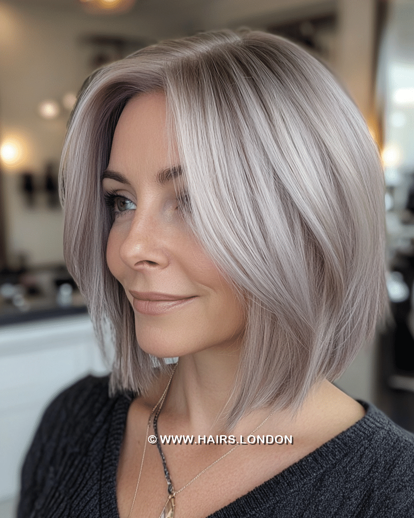 Soft Silver Lavender Hair