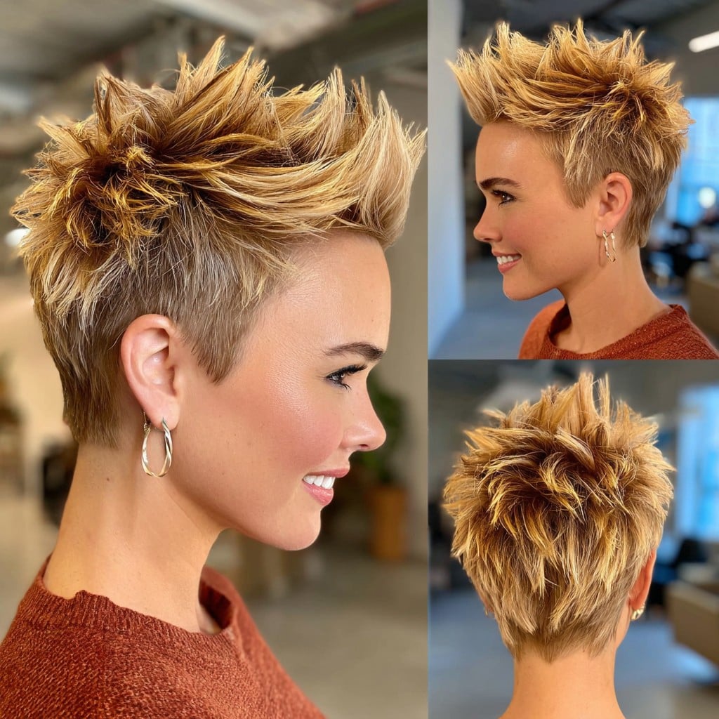 Spiky Golden Pixie Hair