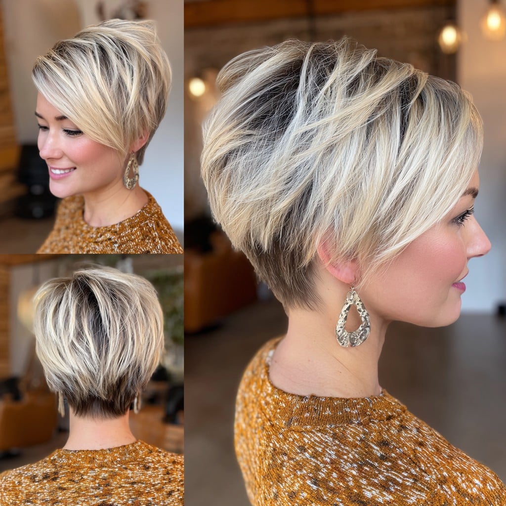 Textured Blonde Pixie Hair