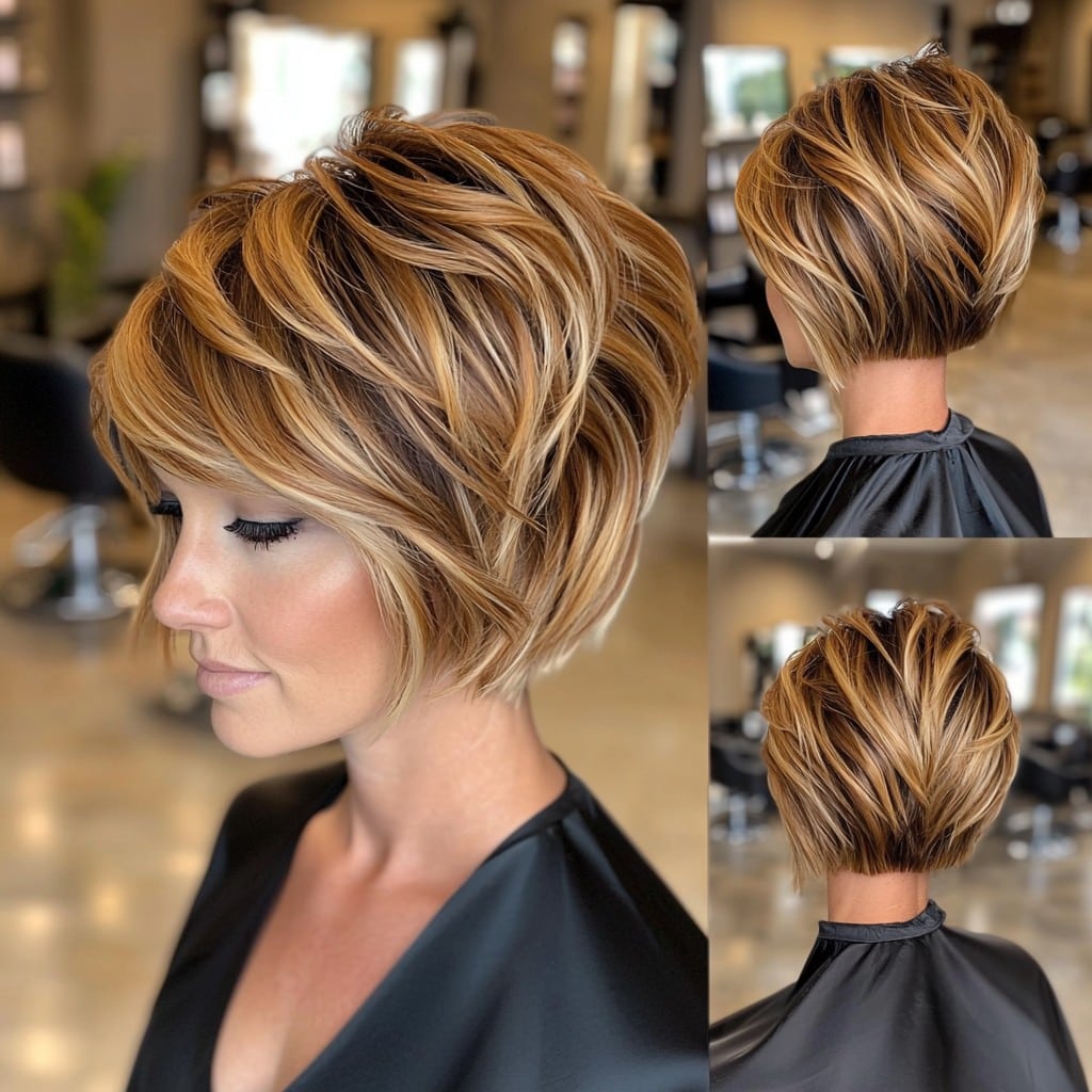 Textured Caramel Bixie with Dimension
