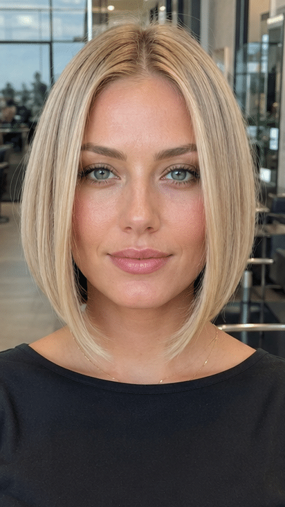 Vanilla Cream Blonde Bob Hair