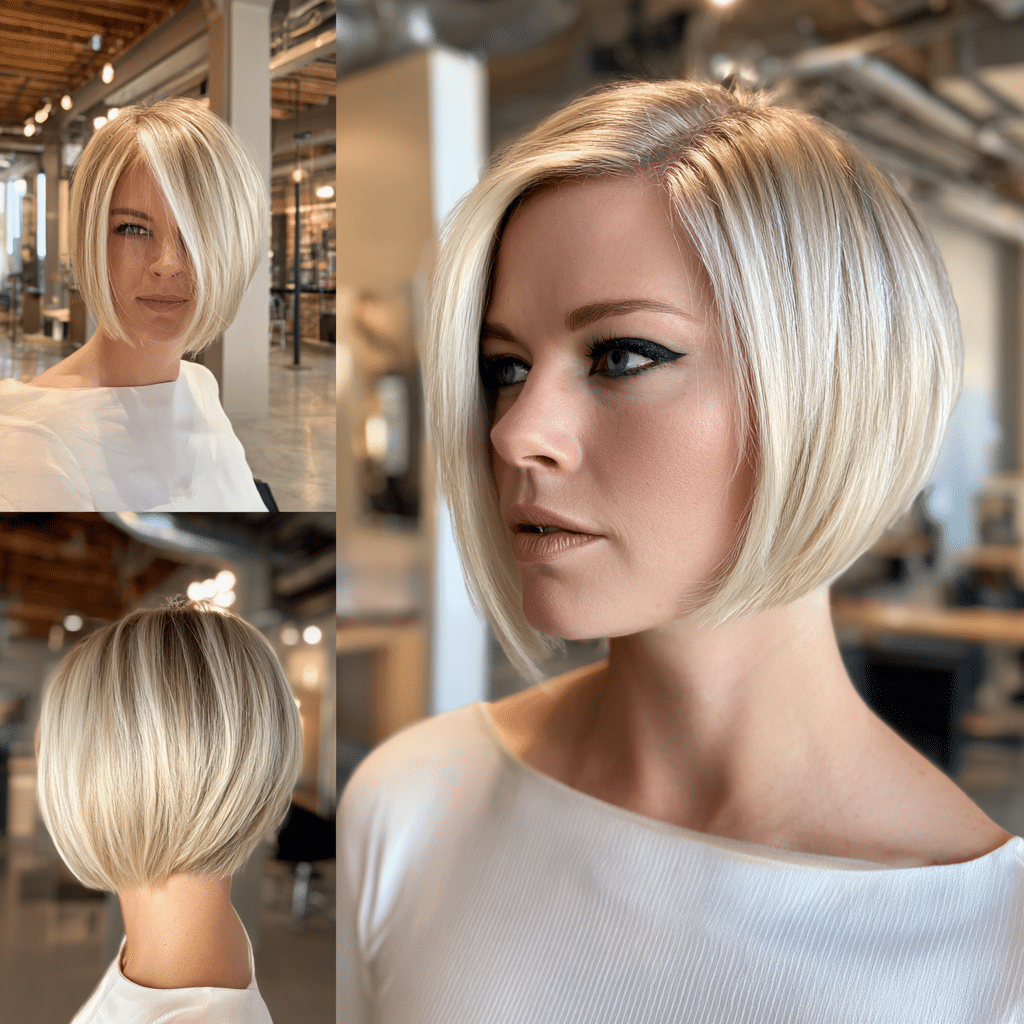 Creamy Platinum Blonde Hair