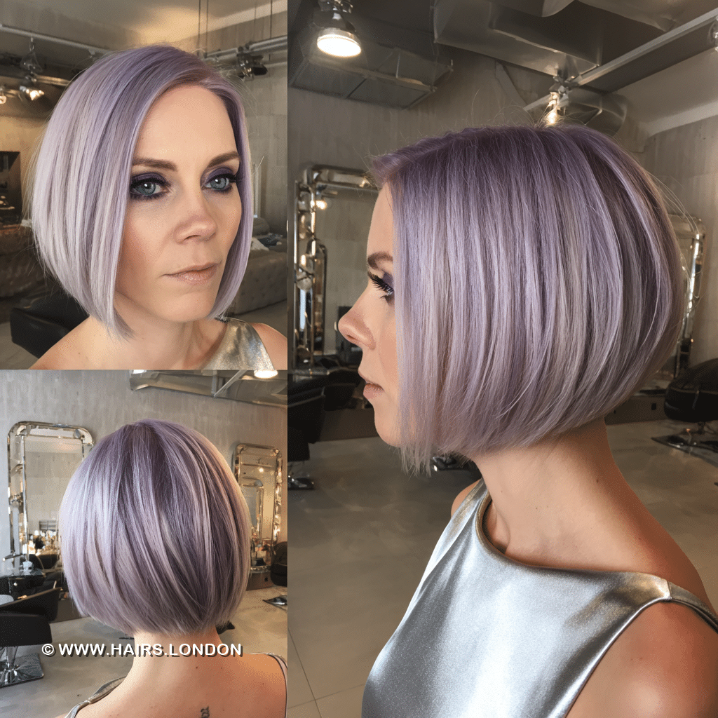 Soft Smoky Lavender Blonde Hair