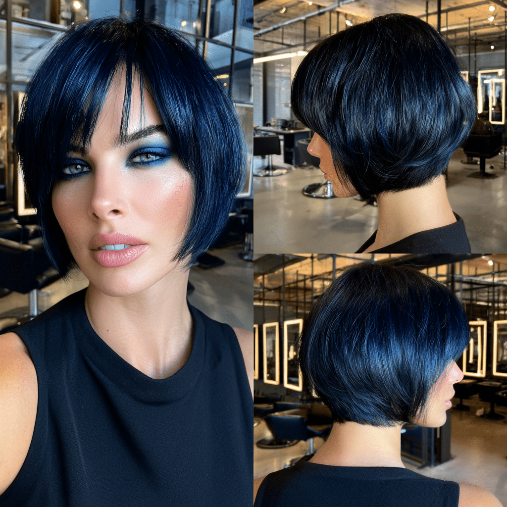 Midnight Blue Black Hair