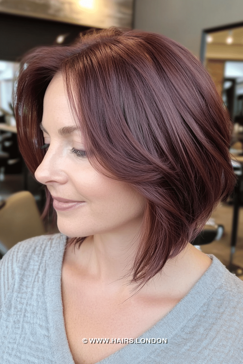 Warm Auburn Burgundy Hair