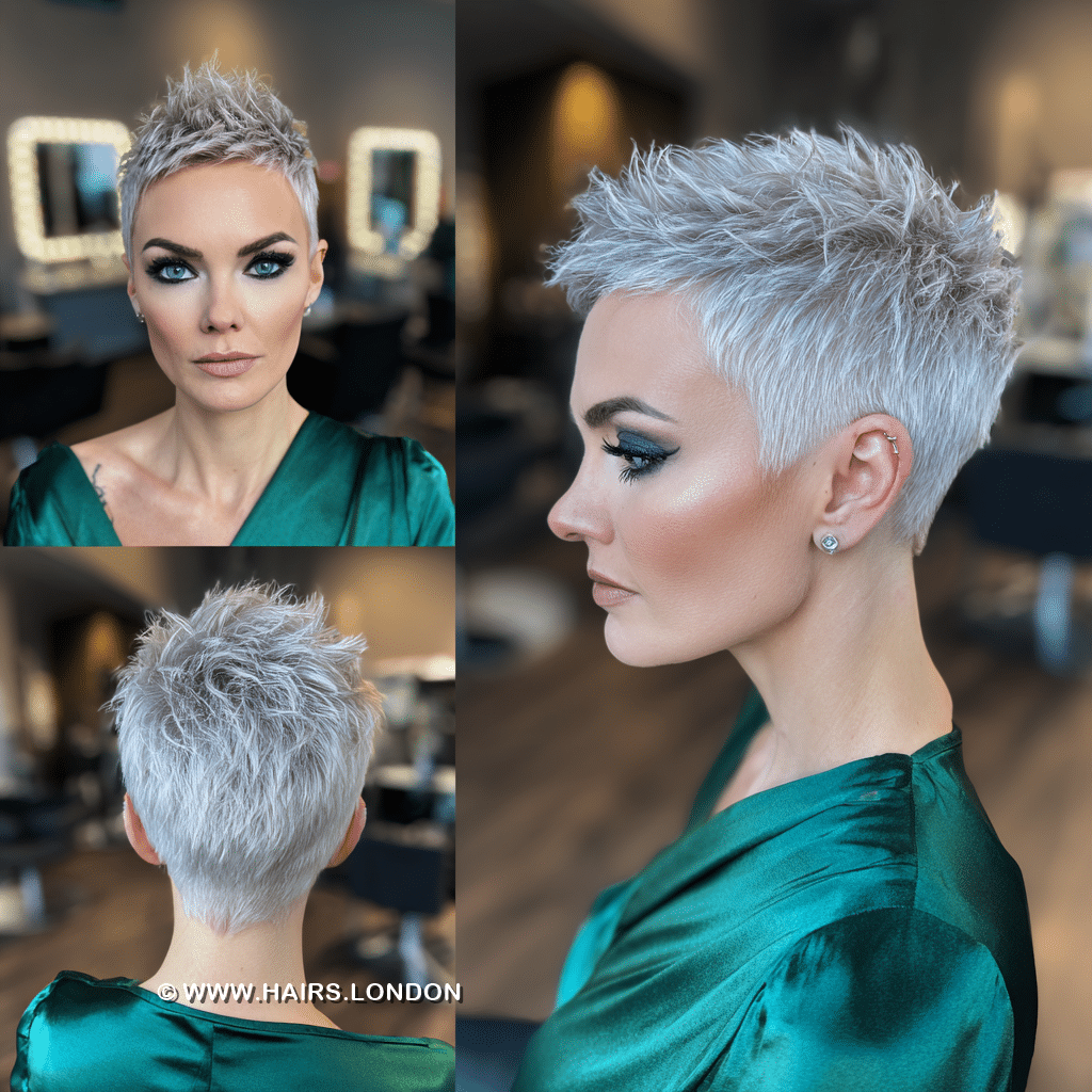Icy Platinum Silver Hair