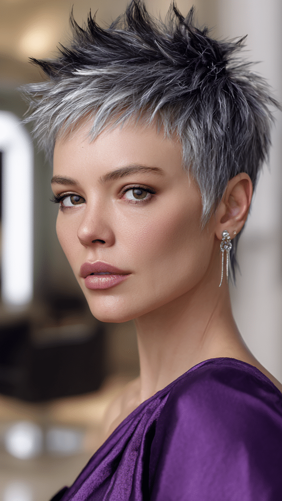 Smoky Silver Black Hair