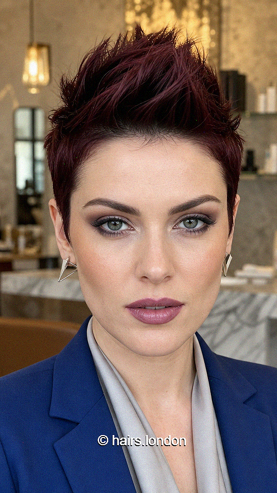 68 Stunning Pixie Haircuts with Bangs for a Face-Framing Style Black Cherry Mahogany Hair