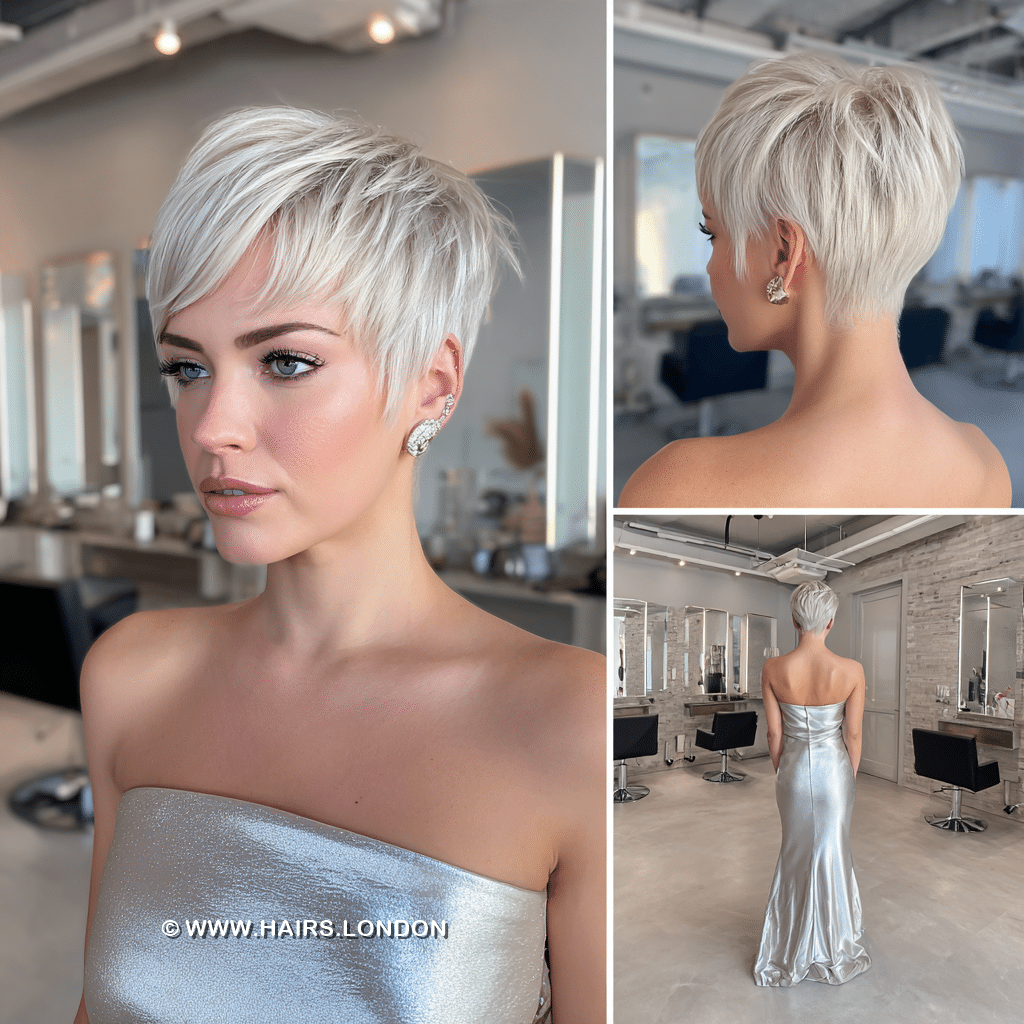 Icy Platinum Pixie Hair