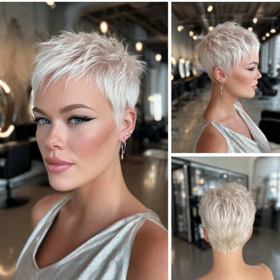 Frosted Platinum Blonde Hair