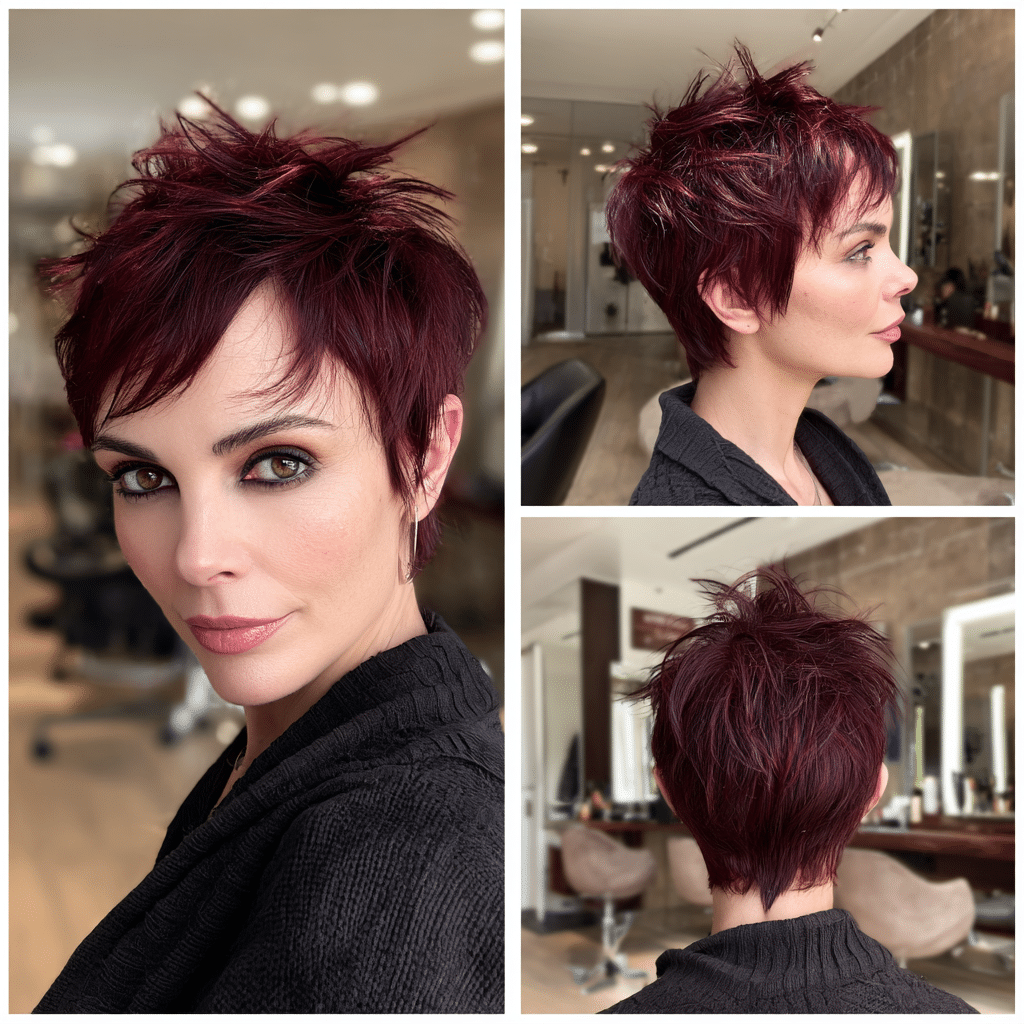 Deep Burgundy Red Hair