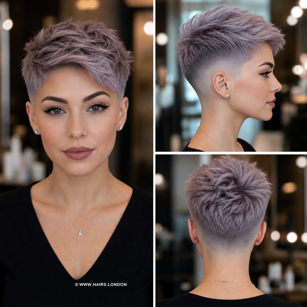 Dusty Lavender Pixie Hair