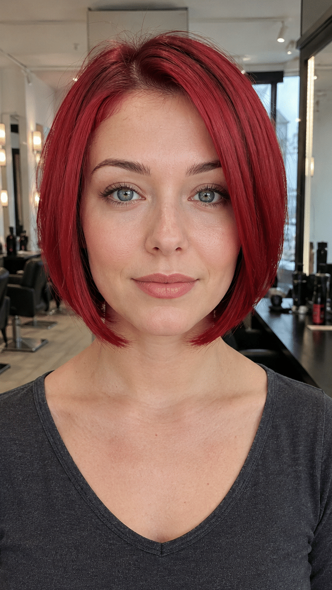 Cherry Ruby Bob Hair
