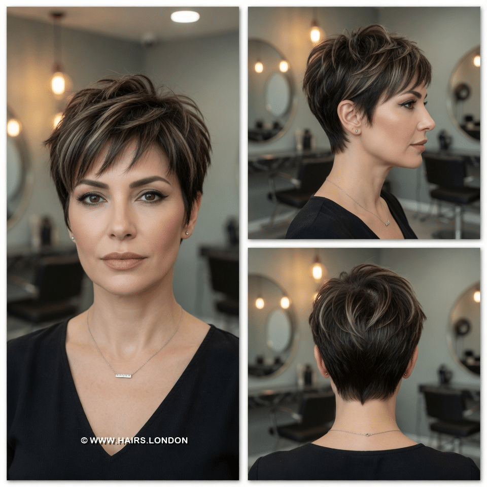 Rich Espresso Brown Pixie Hair