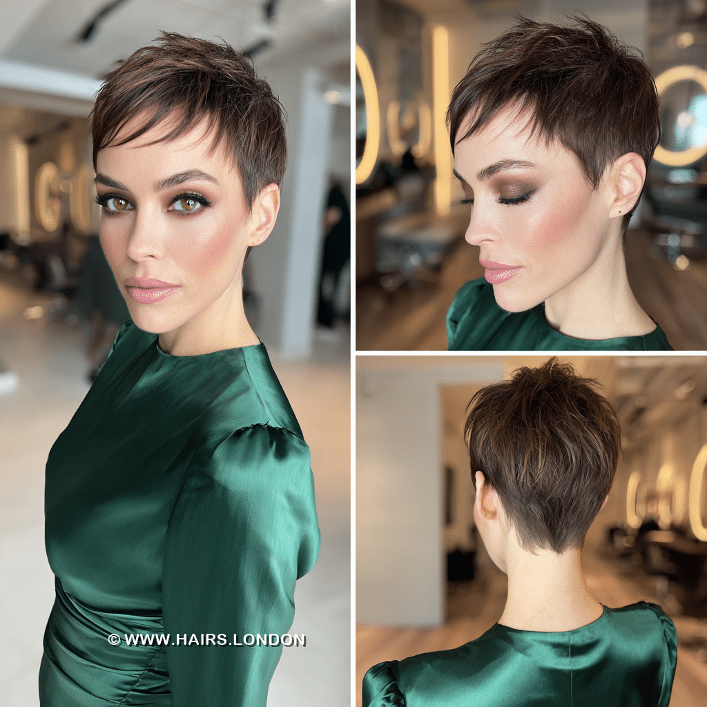 Rich Chocolate Brown Pixie Hair