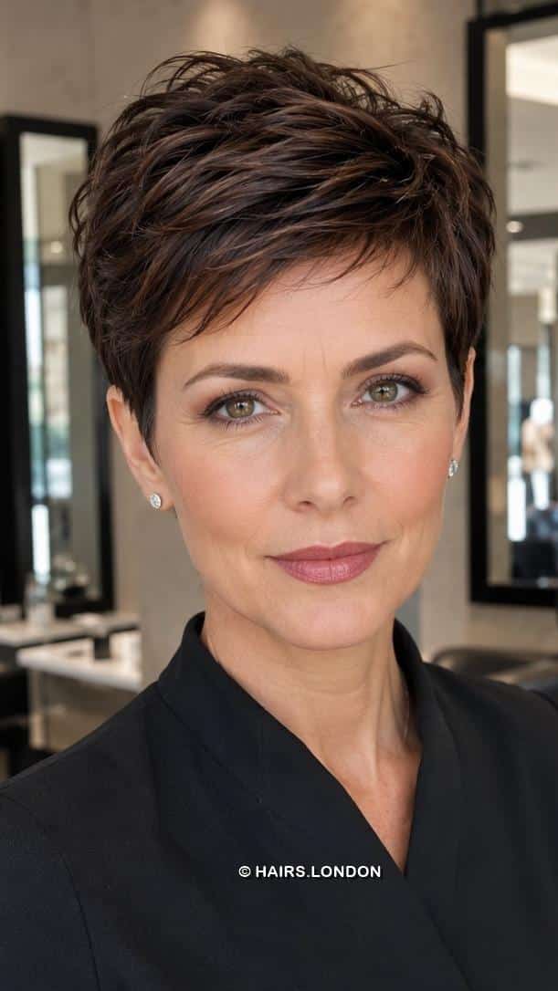Espresso Mocha Pixie Hair