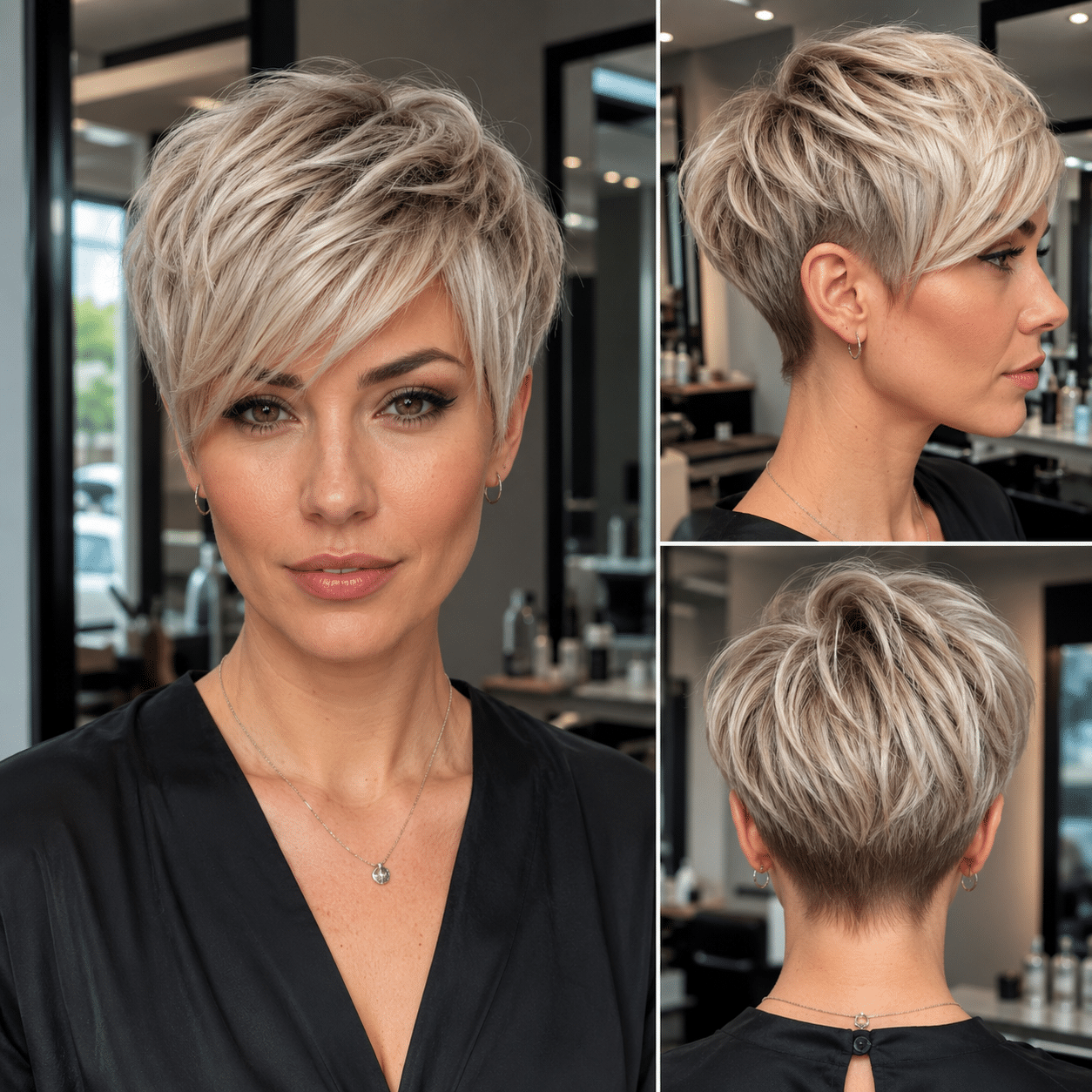 Frosted Champagne Pixie Hair