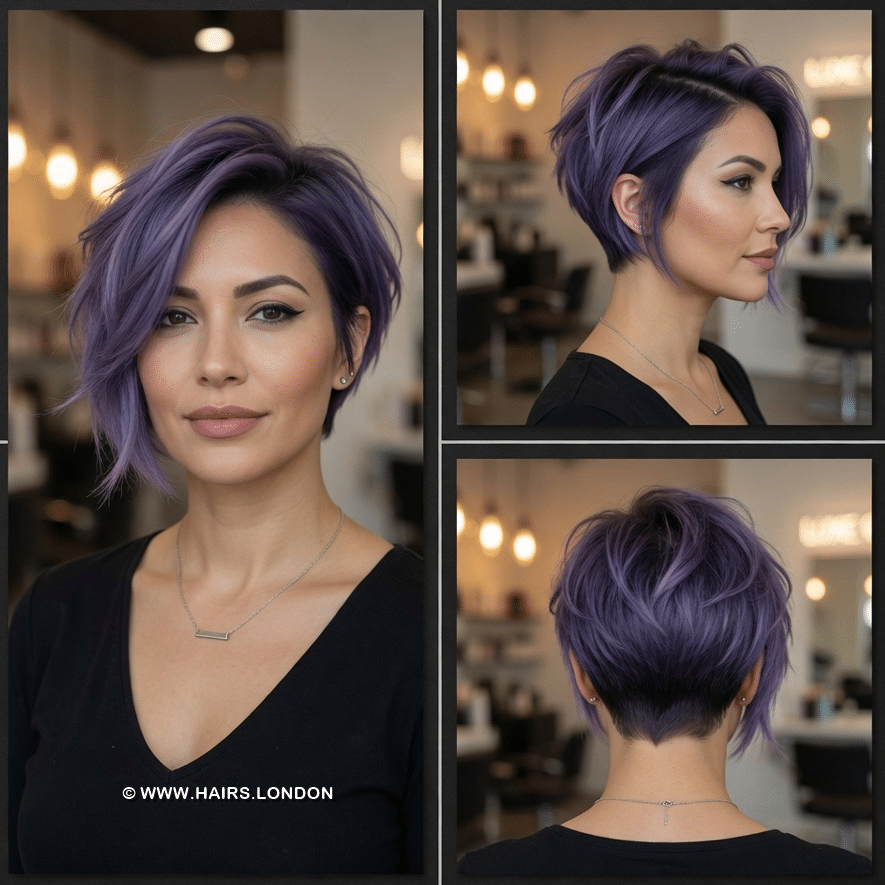 Velvety Violet Pixie Hair