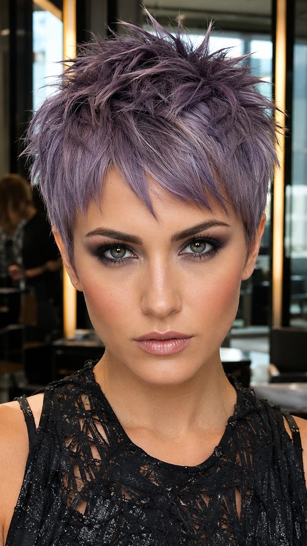Smoky Lavender Frost Hair
