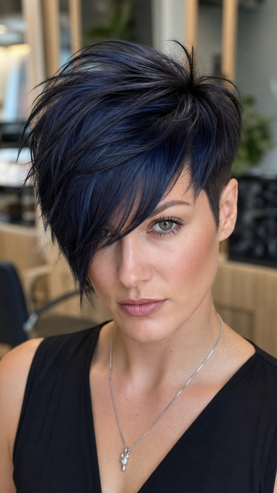 Midnight Indigo Eclipse Hair