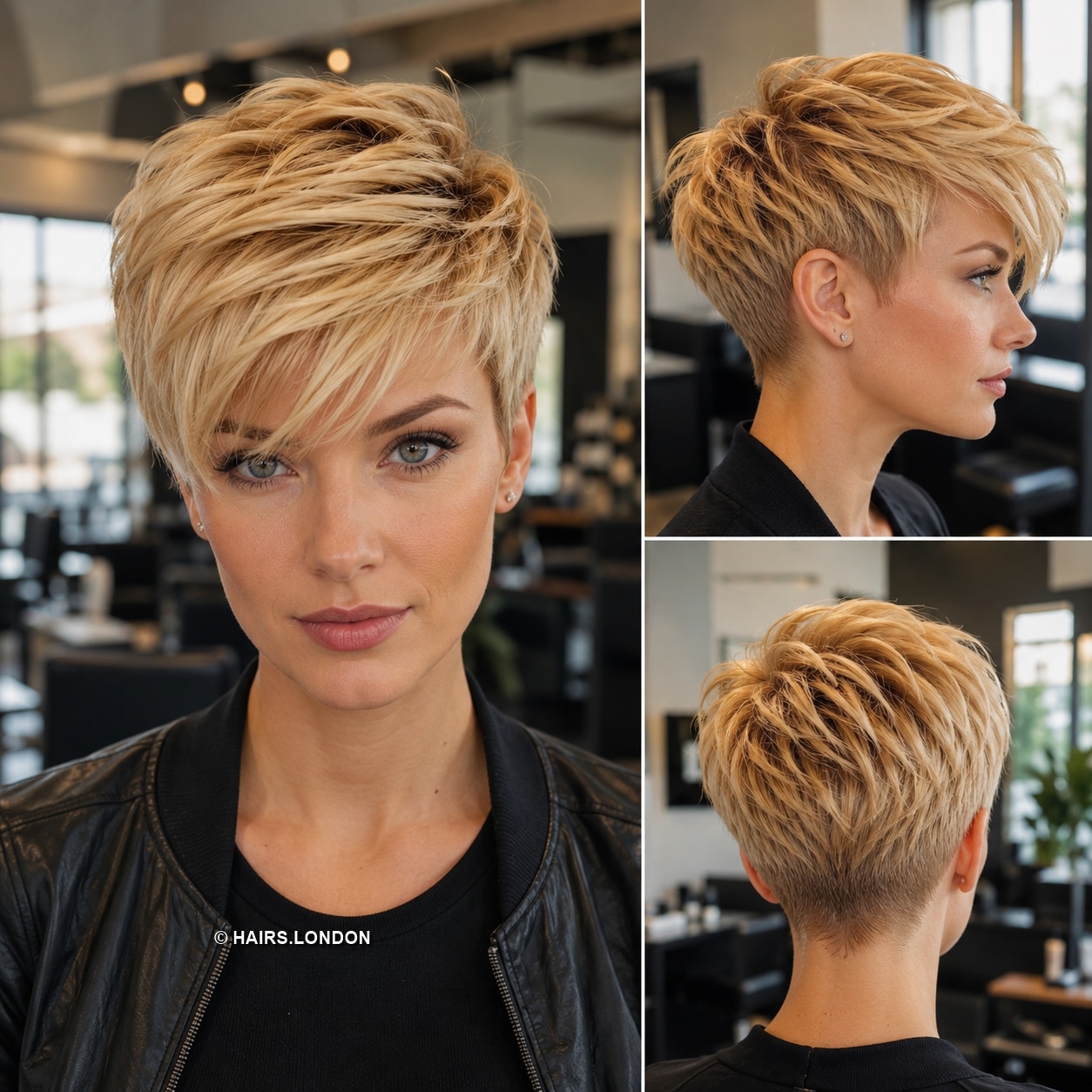 Golden Honey Textured Pixie Hair