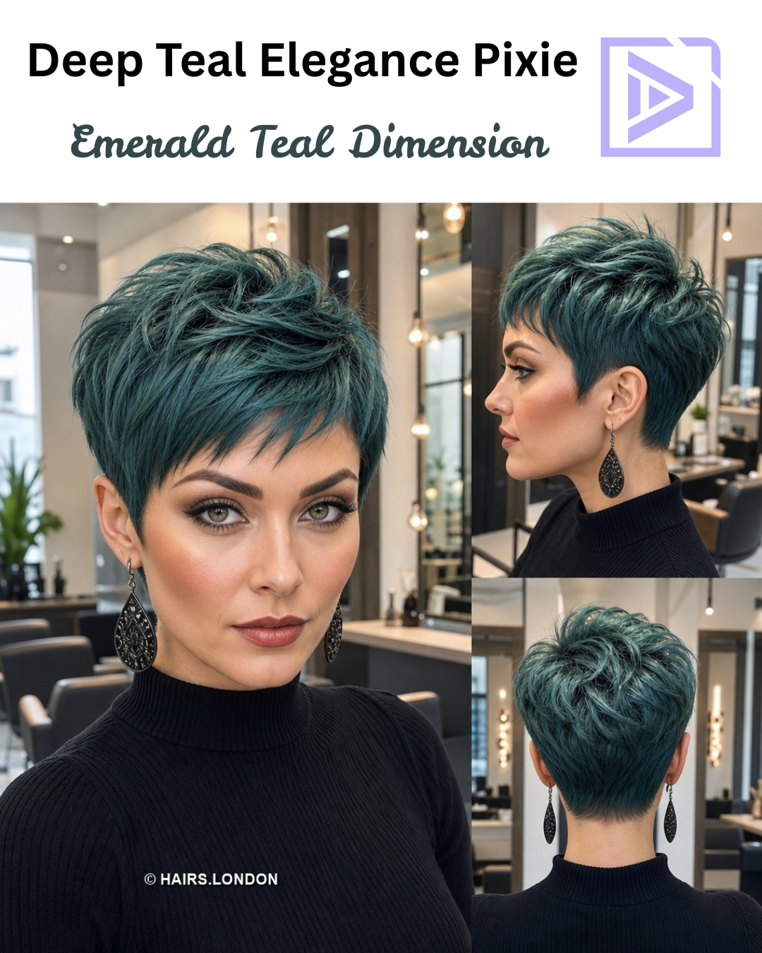 Emerald Teal Dimension Hair
