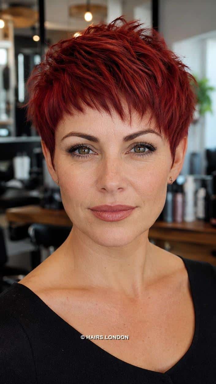Ruby Garnet Pixie Hair
