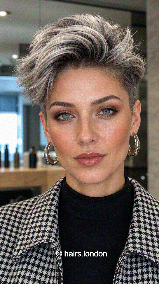 63 Hottest Long Pixie Cut Ideas to Try for 2026 Frosted Mushroom Blonde Hair
