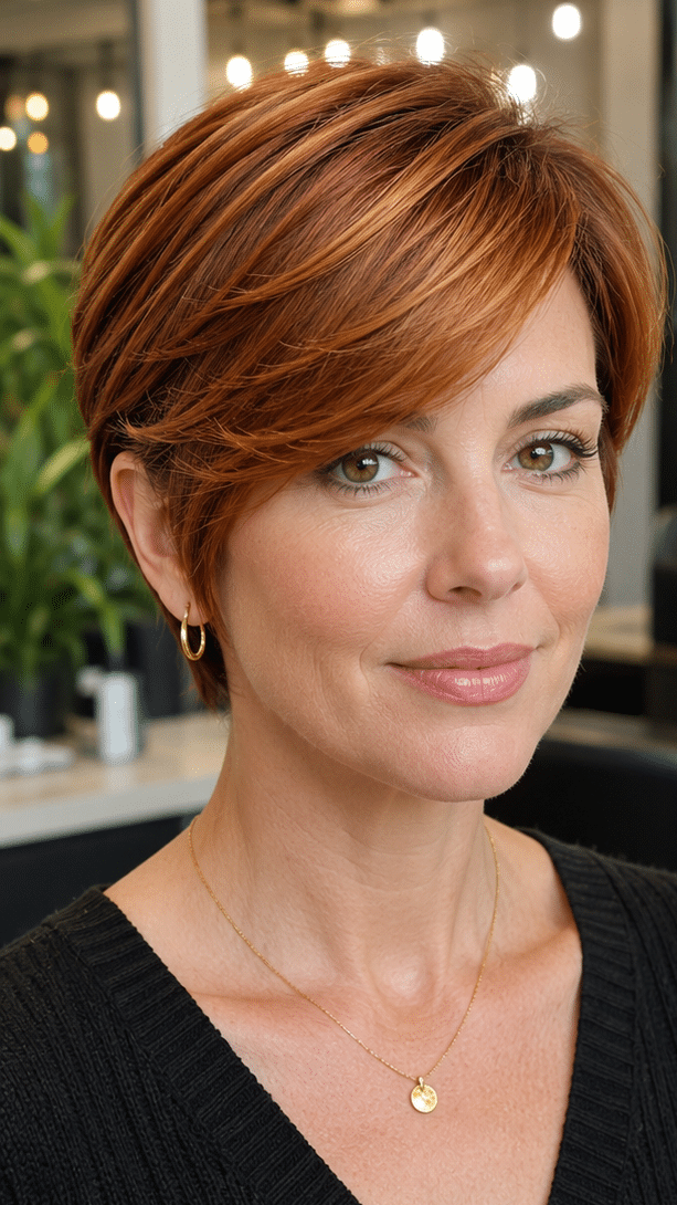 Cinnamon Copper Pixie Bob Hair