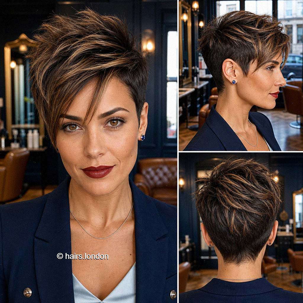 63 Hottest Long Pixie Cut Ideas to Try for 2026 Caramel Mocha Brunette Hair